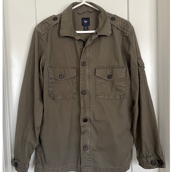 Gap Mens Military Green Cargo Shirt - S - Picture 1 of 5